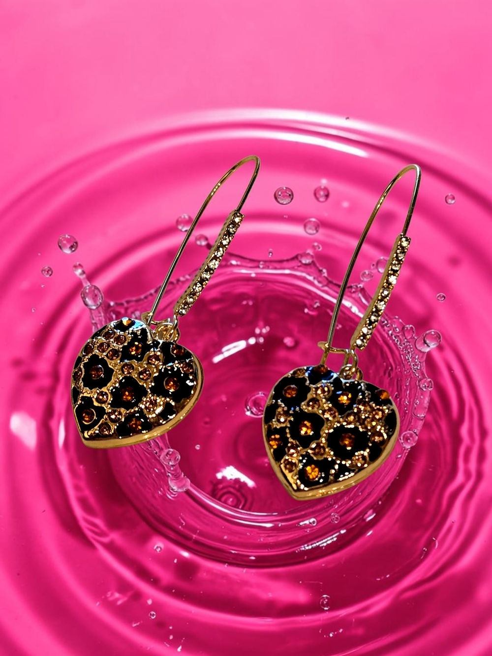 NEW Betsey Johnson Animal Print Earrings 2.5" Original Authentic New In The Box
